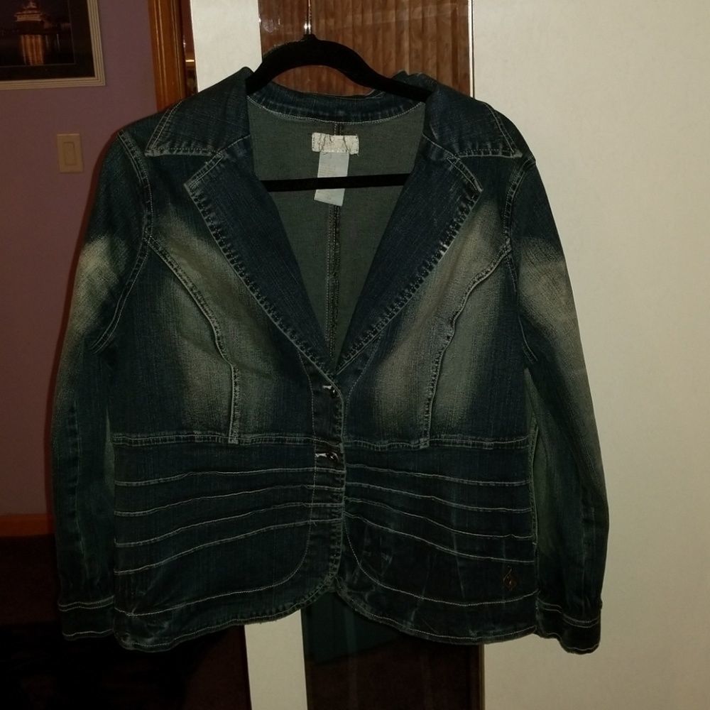 Baby Phat fitted jean jacket size: 1X